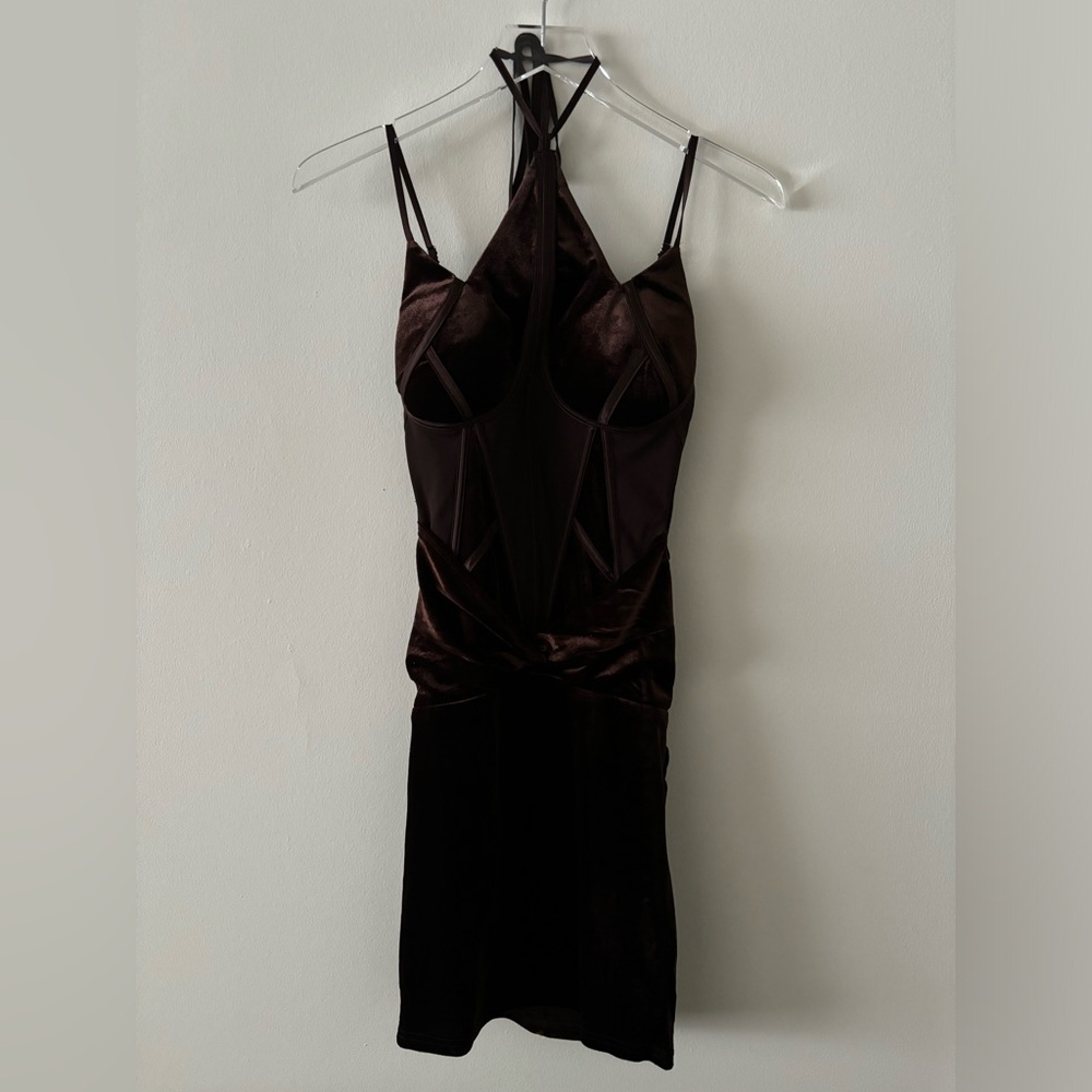 AKIRA Brown Dress Size Small - Picture 2 of 5